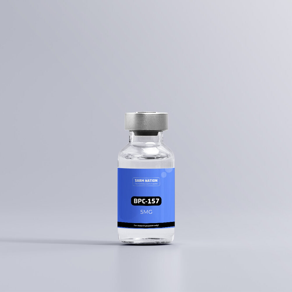 BPC-157 peptide research vial 5mg by SARM Nation for laboratory research use only